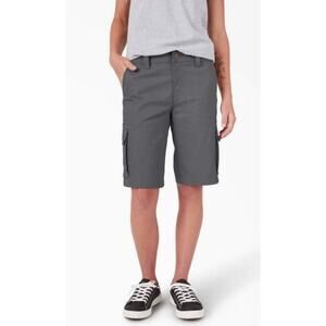 Dickies Women's Relaxed Fit Cargo Shorts Graphite Gray 11" Size 14 MSRP $40